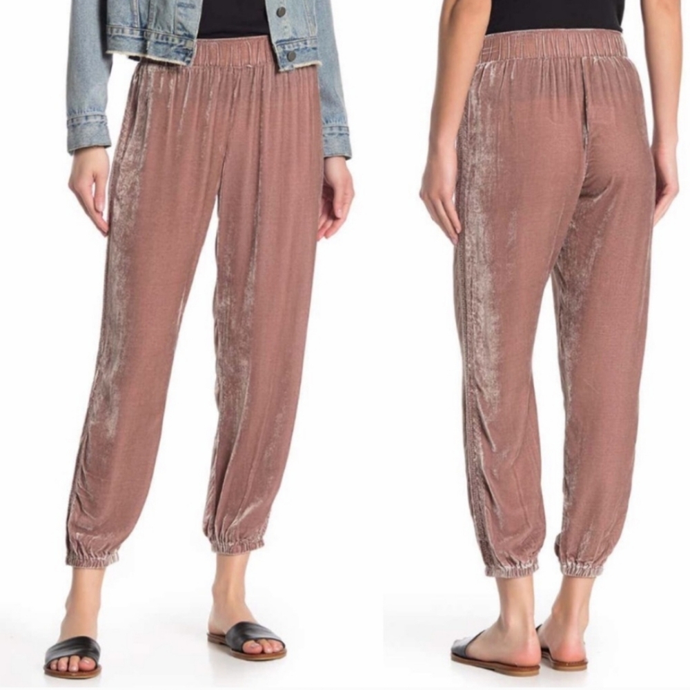 Johnny Was - Aurora Silk Blend Velvet Jogger Pants - Size M